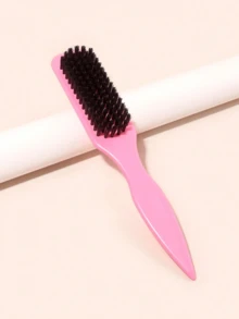 1pc Smooth Back Comb - Unisex Hair Comb Suitable For Styling Fine To Medium Hair Textures, Tames Frizz And Flyaways. Works With All Hairstyles To Create Sleek Ponytails/Buns. Leopard Print Long-Handled Beard Brush & Cleansing Brush Hairbrush, Comb, Grooming Tools, Hair Care Products, And Essential Accessories - Multicolor - View 16