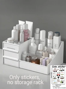 Makeup Organizer Box, Desktop Storage Stand, Rotating Pen Holder For Office Supplies And Cosmetic Brushes.Drawer-Style Vanity Box Dressing Table Surface Cosmetic Organiser Compartmentalised Storage Box Dormitory Storage Rack.Secret Santa Gifts For Women.Valentine's Day Gift.Christmas Gift. - Multicolor - View 11