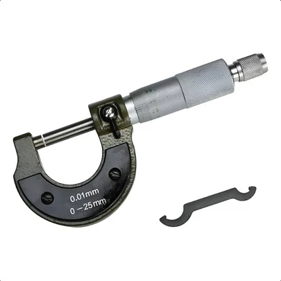 Micrômetro Externo com Estojo Catraca 25 a 50mm Calibrador Manual