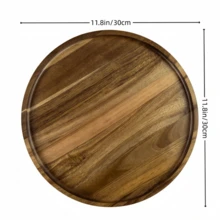 1个大号红木圆形托盘，现代农舍风格托盘，圆形种植托盘，种子托盘，木质植物托盘，适用于盆栽植物展示、摆放、种植，户外露台，户外花园装饰，户外及花园用品，春夏秋冬园艺，母亲节，生日礼物，情人节礼物