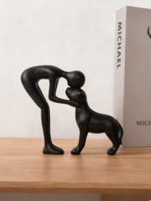 1件狗狗雕塑，家居装饰，可爱狗狗雕像，适用于办公室、客厅、卧室、家中，宠物爱好者纪念礼物 - 彩色 - 查看 12