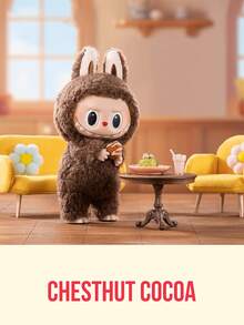 Pop Mart THE MONSTERS Exciting Macaron Blind Box - 6 Regular Designs + 1 Hidden Design, Adjustable Wire Posture, Soft Rubber Hands & Feet, Portable Metal Ring For Display Or Carry, All Members Feature Plush Macaron-Themed Designs (Tofu, Dodo Bird, Lychee, Berries, Etc.) - Multicolor - View 8