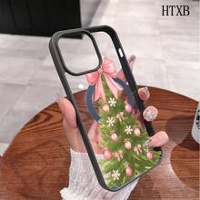 Christmas Tree Decorated With Ribbons This Magnetic Phone Case, Compatible With IPhone 17/Air/16/15/14/13/12 Pro/11, Features A Stylish And  Pattern Design. Available In A Variety Of Colors, This Classic, Shockproof Hybrid Case Makes A Perfect Gift For Friends And Family For Halloween, Christmas, And Thanksgiving. - Black - View 5