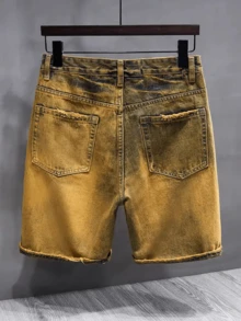 Men's Fashionable Casual Denim Shorts, Summer - Ginger - View 2