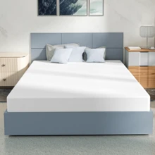 5 Inch Twin Size Memory Foam Mattress Topper,Memory Foam Bed Topper For Back Pain Relief,Cooling Gel No Odor Mattress Pad - WHITE - View 1