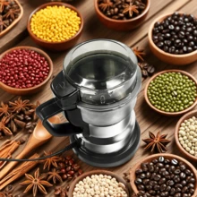 美规迷你电动研磨机，高速粉末研磨，咖啡豆研磨机，小麦燕麦香料大米研磨机，高速电动谷物粉碎机，精细半自动研磨机，圣诞礼物 - 美規B型插(110-127V) - 查看 7