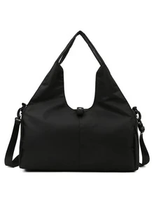 男女款瑜伽运动健身包带鞋隔层和干湿储物袋，配有可调节瑜伽垫支架，旅行行李手提包运动健身单肩包 - 彩色 - 查看 14