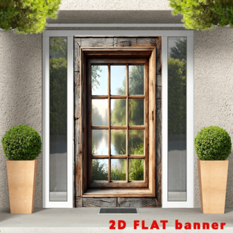 2D Flat BannerVersatile Polyester Window & Door Banner Durable & Washable For Indoor/Outdoor Use