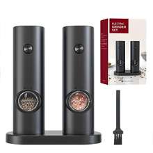 5-Speed Automatic Grinder With Ceramic Grinding Core, One-Handed Operation For Quick Grinding. Durable And Long-Lasting With LED Indicator Light. Ideal For Kitchen, Picnic, BBQ And Steak. - Black - View 13