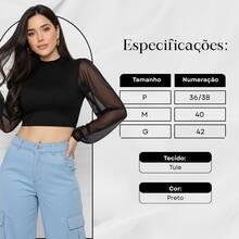 Women Tops - 黑色 - 查看 3