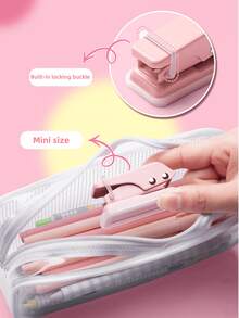 1 Stück Mini Einzellochstanze, 6mm runde Löcher, mit rutschfestem abnehmbarem Sockel und Verschluss, geeignet für Scrapbooks, Fotoalben, Grußkarten und andere DIY-Basteleien, Schule und Schulbedarf