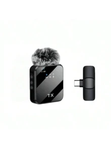 Wireless Lavalier Microphone, 3-In-1 Wireless Lavalier Microphone, 2-In-1 Wireless Lavalier Microphone, Multi-Port Options, Professional Smart Noise Cancellation, Omnidirectional Condenser, 230mAh Battery, Windscreen, USB Interface (Multi-Port Options), Rechargeable Lithium Battery, 2.4G/3G/4G/5G Connectivity, Suitable For Live Streaming, Interviews, Song Recording, Podcasts, Talks And Vlogs