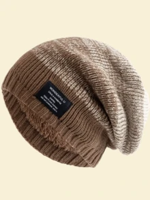 JZML 1 chiếc mũ len dệt kim mềm mại ấm áp họa tiết chữ Unisex dùng cho hoạt động trượt tuyết ngoài trời mùa đông - A - Xem 14