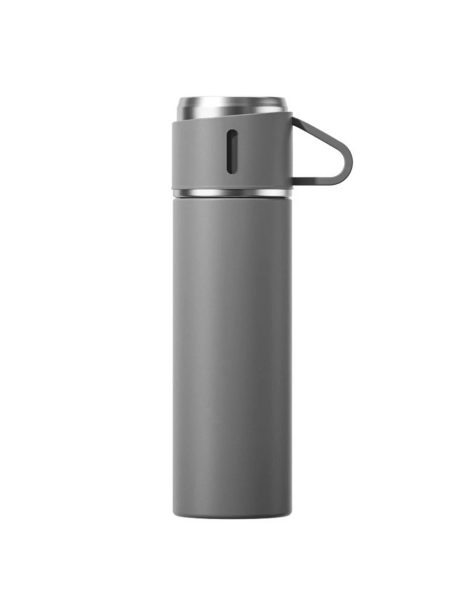 17oz Stainless Steel Vacuum Insulated Tumbler With Lid, Ideal For Office, Indoor And Outdoor Use, Perfect For Hot Coffee And Cold Beverages - Grey - View 1