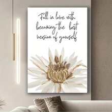 Framed 2D Flat S Wood Frame Canvas Print Decorative , Wild Flowers Quote Art, Minimalist Poster, Bohemian Style, Indoor Home Wall Decoration Art, Bedroom Decoration, Living Room Art, Quote Artwork, Floral , Framed Print, Highquality Print, Decorative Poster, Interior Designers, Art Lovers, 2D Flat, Perfect For Room Decor - Đóng khung - Xem 4