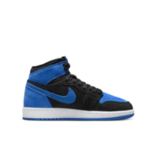 Nike Air Jordan 1 Retro High OG RMST BG Girls' Casual Sneakers FD1437-042 - Black/Gray - View 4