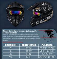Casco Motocross Moto Dot Con Gafas Guantes Máscara - XXL - Ver 2