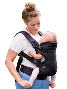 1pcs Black Flip 4-In-1 Convertible Baby Carrier, Adjustable, Ergonomic Babywearing, Registry Essential, Baby Carrier For Newborn To Toddler,Baby Carrier,Baby Carrier Newborn To Toddler,Baby Carrier Newborn To Toddler - 黑色-升級版 - 查看 12