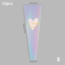 100个情人节花束包装袋，鲜花包装袋，英文字母心形图案包装袋，加厚防水包装袋，节日礼品包装袋，适用于情人节花束包装、鲜花礼品包装、各种鲜花包装、婚礼、生日、派对包装。 - 彩色 - 查看 8