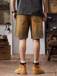 Men's Fashionable Casual Denim Shorts, Summer - Ginger - View 5