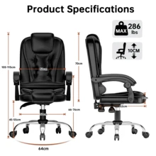 GartistGo Ergonomic Office Chair With High Backrest And Adjustable Tilt Function - màu đen - Xem 1