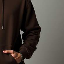Premium Thick Sweatshirt For Intense Cold Weather - Stylish And Comfortable - 鏽棕色 - 查看 5