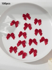 30/50/100 chiếc nơ ruy băng tự làm phụ kiện quà tặng thủ công nơ ruy băng satin mini cho giày dép, quần áo, trang trí hộp quà, hoa nơ thủ công, nơ đóng gói quà tặng, phụ kiện đồ lót và tất - Màu Đỏ Sâu - Xem 7