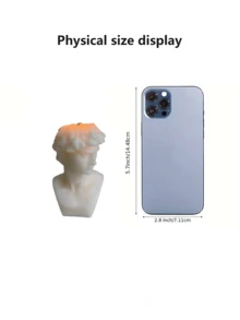 1 Tượng David Mini Nến Thơm, Tượng Nghệ Thuật Nến Thủ Công Sáng Tạo, Đồ Trang Trí Nghệ Thuật Để Bàn, Trang Trí Phòng, Quà Tặng - trắng - Xem 3