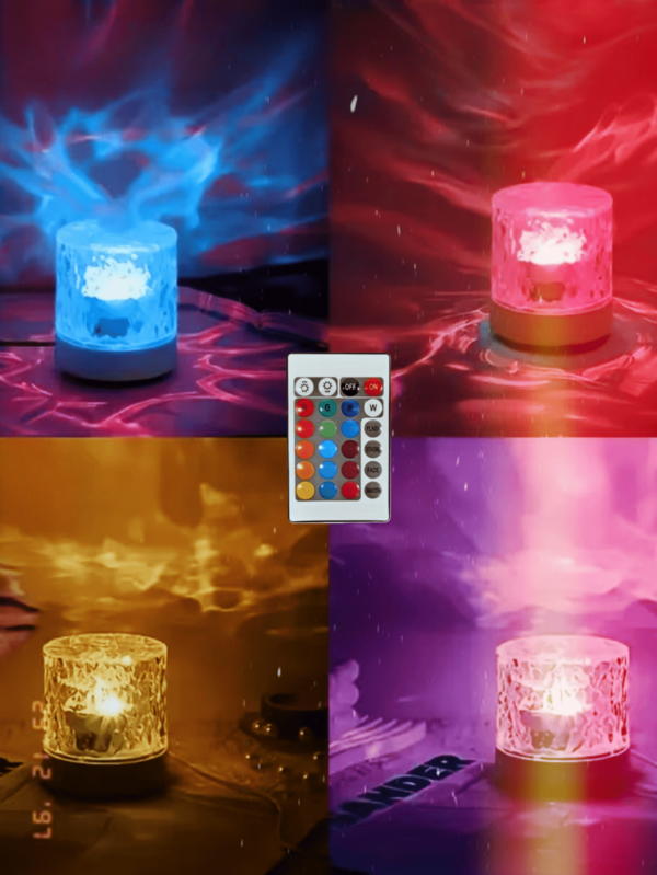 1pc Orleans Borealis LED Projection Lamp - USB Powered, 16 Color Modes, Remote Control, Brightness Adjustable, Stunning Galaxy & Nebula Effects, Suitable For Bedroom, Living Room Or Office Decor, Ideal For Teens 14+, Bedside Lamp