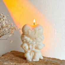 Valentine's Day Rose Bear Aromatherapy Candle,Heart,Rose Shaped Sentend Candle,Valentine's Lovely Decoration Wedding Partner Hand Gift Home Decoration,Valentine's Day Gift,Birthday Present,Christmas Decorations,Christmas Decor,Christmas Gifts,Room Decor,Valentine's Day,Valentines,Valentines Candles Graduation - Multicolor - View 7