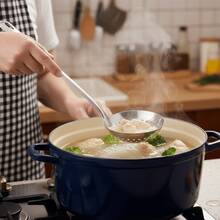 Escumadeira Inox 24cm Fritura Óleo Cozinha Gourmet Doméstica Profissional Resistente - Prata - Visão 5