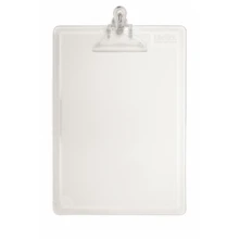 Prancheta A4 acrílico transparente com pegador em plástico DelloColor - Transparente - Visão 2