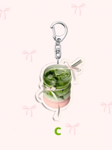 1pc Kawaii CuteMatcha Bow Drink Keychain / Coffee Bow Drink / Adorable Hamster Holding Coffee Keychain.Bag Pendant For Daily Wear And Holiday Gift,INS Style. Everyday Bag Accessory, Bag Charm, Lanyard, Key Holder, Cute Girly Stuff,Car Keyring. Ideal For Sister Gifts,Woman Gifts , Christmas Gifts,Boyfriends, Girlfriends, Family Members.The Perfect Gift For Matcha Lovers And Coffee Enthusiasts.