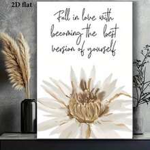 Framed 2D Flat S Wood Frame Canvas Print Decorative , Wild Flowers Quote Art, Minimalist Poster, Bohemian Style, Indoor Home Wall Decoration Art, Bedroom Decoration, Living Room Art, Quote Artwork, Floral , Framed Print, Highquality Print, Decorative Poster, Interior Designers, Art Lovers, 2D Flat, Perfect For Room Decor - Đóng khung - Xem 6