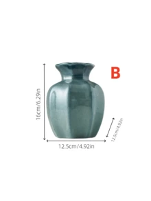 1个八角形陶瓷花瓶，青蓝色，经典中式设计，可注水插花，适合摆放在玄关、桌面等多种场合。 - 彩色 - 查看 11