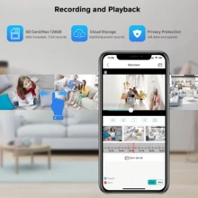 4PCS 5MP Light Bulb Security Camera -2.4GHz WiFi 3K Security Cameras Wireless Outdoor Motion Detection And Alarm,Two-Way Talk,Color Night Vision,Human Detection, Bulb Camera - White - View 10