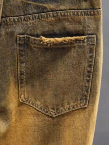 Men's Fashionable Casual Denim Shorts, Summer - Ginger - View 7