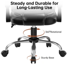 GartistGo Ergonomic Office Chair With High Backrest And Adjustable Tilt Function - màu đen - Xem 8