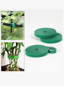 6件/3件装 - 攀援藤蔓绿色植物造型园艺魔术贴绳，带绿色植物捆绑固定枝条插花套装，植物绑带，植物绷带，家居花园植物造型胶带魔术贴竹竿缠绕支撑配件，可调节花园扎带 - 可重复使用，强力抓力植物支撑带