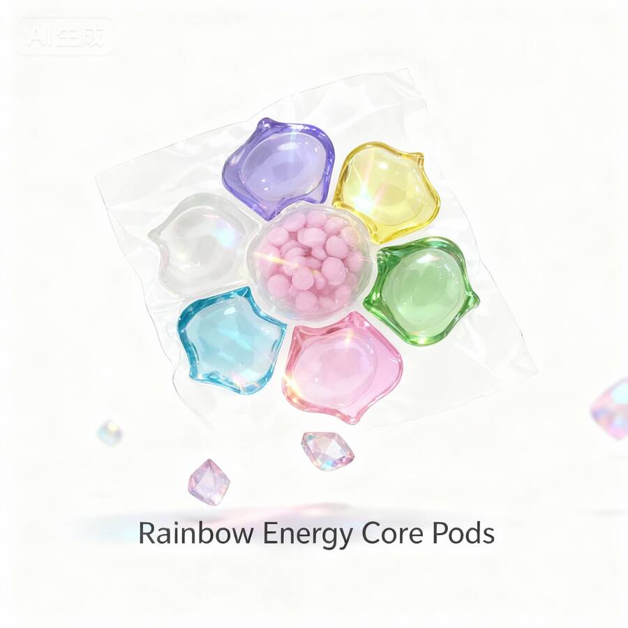 12 كبسولة منظف غسيل متركز 7 في 1 ذو رائحة زهرية طويلة الأمد، تنظيف عميق، لاستخدام المنزل - متعدد الألوان - مشاهدة 1