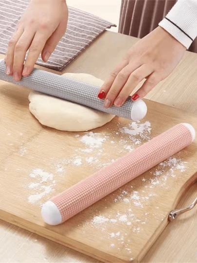 1pc Rolling Pin, Kitchen Rolling Pin, Kneading Roller, Dough Roller, Kitchen Rolling Pin, Pastry Rolling Pin For Rolling And Kneading Fresh Dough, Pizza, Ravioli, Pastries