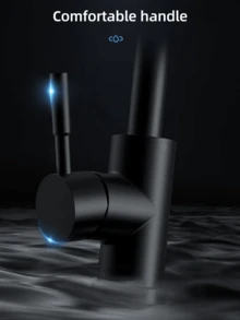 1PC Stainless Steel Rotary Faucet With Hot And Cold Water 2-In-1 Head, Bathroom Countertop Basin, Hand Washing And Face Washing Dual-Use Faucet(Chrome, Black, Selectable) Kitchen Items Kitchen Accessories Kitchen Kitchen Tools