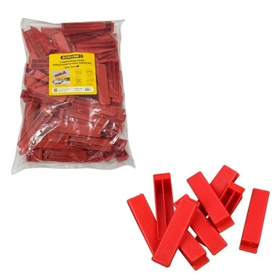 Cunhas Niveladoras para Piso e Porcelanato Larga 20mm Kit 100 Peças