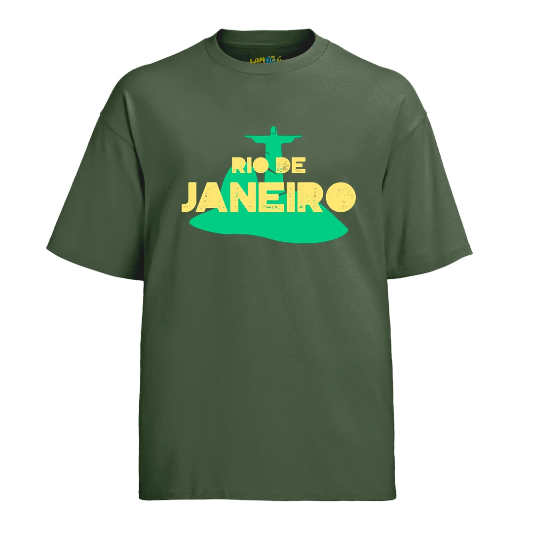 Cotton T-Shirt Brazil Rio De Janeiro World Cup 2026 - Green - View 1