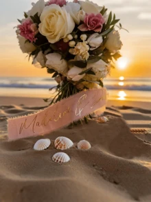 Personalized Wedding Bouquet Ribbon - Custom Name & Date Floral Tapestry For Bridal Showers, Birthdays, Graduations - Durable Polyester Event Decor With Elegant Design, Wedding Gifts For Guests, Celebration Accessory, Sophisticated Style, High Quality Craftsmanship - Multicolor - View 4
