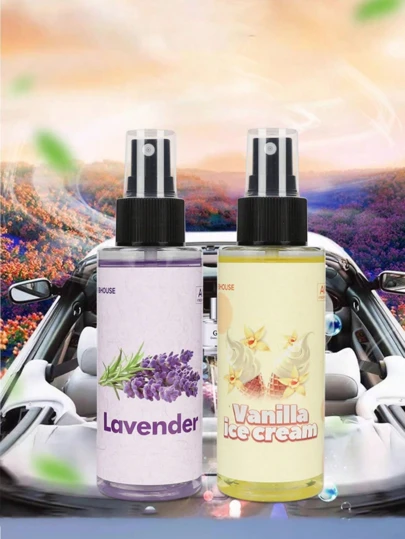 [Dual-Use Car & Home]100ml Car Aromatherapy Spray-A Long-Lasting Floral Air Freshener Made From Plant Extracts Without Alcohol. Perfect For Car And Home Use, It Doubles As A Deodorant And Aromatherapy Solution. The Oriental-Inspired Woody Fragrance Also Works Well For Office Desks And Gym Lockers.
