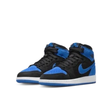 Nike Air Jordan 1 Retro High OG RMST BG Girls' Casual Sneakers FD1437-042 - Black/Gray - View 6