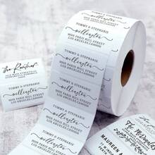 50张以上个性化地址标签 | 婚礼回邮地址贴纸 | 贴纸标签 | 定制可爱卡片、信封、个性化贴纸、定制婚礼礼物、万圣节礼物、圣诞礼物、多功能、装饰性强、精致、时尚、高品质、个性化、独特、送给他的理想礼物、茶室、家居、花园、办公室、周年纪念日、情人节、母亲节、生日、父亲节、毕业典礼、婚礼、乔迁之喜、圣诞装饰、家居装饰礼物、办公室装饰 - 彩色 - 查看 13