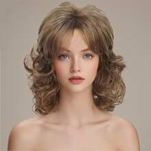 Peruca de fibra sintética elegante e fofa para estudante, corte bob moderno, tingida na parte superior, adequada para meninas de todas as idades, a roupa perfeita para sair no verão, adequada para todos os cenários