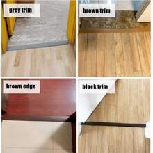 1pc 1m/39.37in Self-Adhesive Floor Transition Strip, Wood Grain PVC Door Threshold Decorative Strip, Peel And Stick, Suitable For Carpet, Tile And Vinyl Flooring Gaps, Door Threshold Cover, 4mm High Gap Coverage, Suitable For Laminate/Tile Flooring - Multicolor - View 13